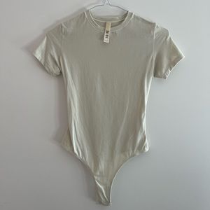 SKIMS Off-White Jersey T-Shirt Bodysuit